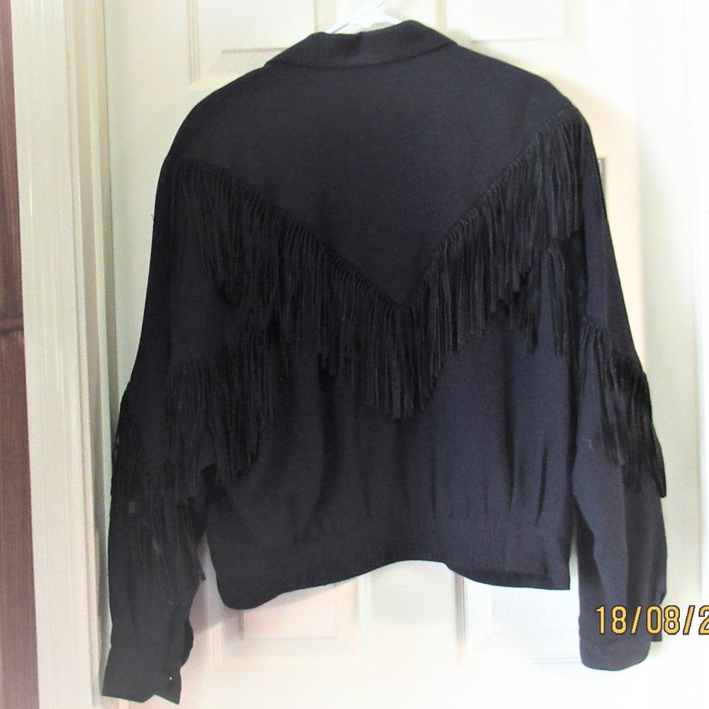 Carole Little Jacket with Fringe and Beading Sz 14 - Picture 5 of 5